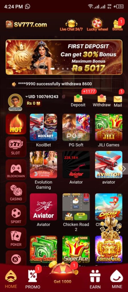 SV777 Game Apk Download Real Online Earning App 2026