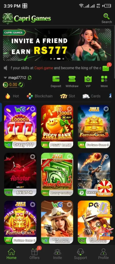 Capri Game Online Earning App for Mobile Users 2026